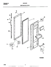 03 - Refrigerator Door parts for Frigidaire Refrigerator MRS22WIED1 from AppliancePartsPros.com