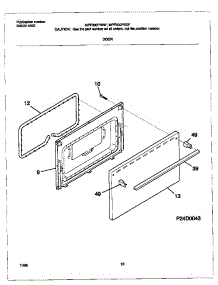 06 - Door parts for Frigidaire Range MPF300PBWF from AppliancePartsPros.com