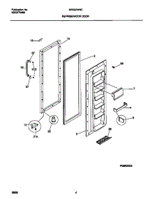 03 - Refrigerator Door parts for Frigidaire Refrigerator MRS22WNCD1 from AppliancePartsPros.com
