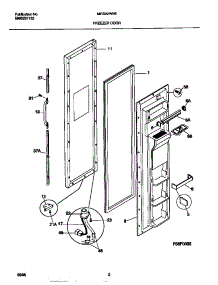 02 - Freezer Door parts for Frigidaire Refrigerator MRS22WNED1 from AppliancePartsPros.com
