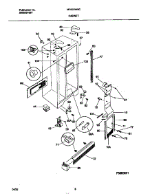 04 - Cabinet parts for Frigidaire Refrigerator MRS22WNCW2 from AppliancePartsPros.com