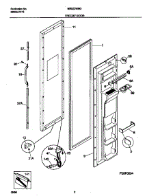 02 - Frz Door parts for Frigidaire Refrigerator MRS22WNGW5 from AppliancePartsPros.com