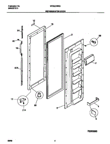 03 - Ref Door parts for Frigidaire Refrigerator MRS22WNGW5 from AppliancePartsPros.com