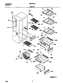 05 - Shelves parts for Frigidaire Refrigerator MRS22WNGD6 from AppliancePartsPros.com