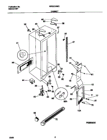 04 - Cabinet parts for Frigidaire Refrigerator MRS22WNGW6 from AppliancePartsPros.com