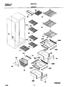 05 - Shelves parts for Frigidaire Refrigerator MRS20HRAWB from AppliancePartsPros.com