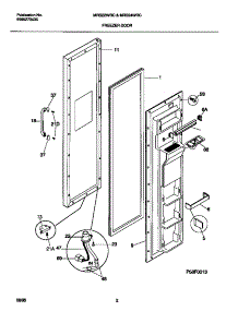 02 - Freezer Door parts for Frigidaire Refrigerator MRS24WRCW1 from AppliancePartsPros.com