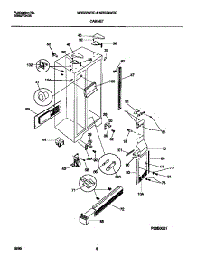 04 - Cabinet parts for Frigidaire Refrigerator MRS24WRCW1 from AppliancePartsPros.com