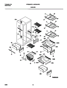 05 - Shelves parts for Frigidaire Refrigerator MRS24WRCW1 from AppliancePartsPros.com
