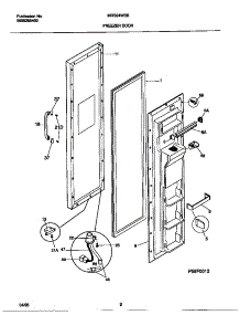 02 - Freezer Door parts for Frigidaire Refrigerator MRS24WSBW0 from AppliancePartsPros.com