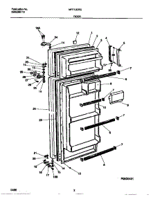 02 - Door parts for Frigidaire Refrigerator MRT12CRCY1 from AppliancePartsPros.com
