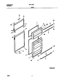 02 - Door parts for Frigidaire Refrigerator MRT13BSCW3 from AppliancePartsPros.com