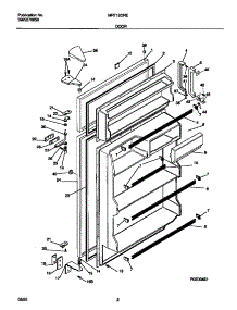 02 - Door parts for Frigidaire Refrigerator MRT12CRED1 from AppliancePartsPros.com