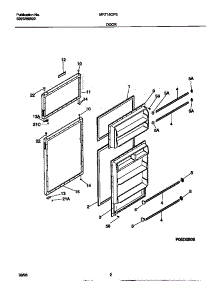 02 - Door parts for Frigidaire Refrigerator MRT15CPEW1 from AppliancePartsPros.com