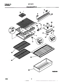 04 - Shelves / Controls parts for Frigidaire Refrigerator MRT15CPEW1 from AppliancePartsPros.com