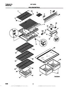 04 - Shelves / Controls parts for Frigidaire Refrigerator MRT15DRCD4 from AppliancePartsPros.com