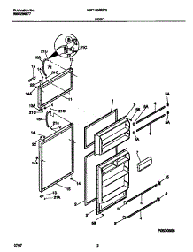 02 - Door parts for Frigidaire Refrigerator MRT16NRED2 from AppliancePartsPros.com