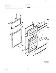 02 - Doors parts for Frigidaire Refrigerator MRT16CGEW4 from AppliancePartsPros.com