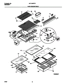 04 - Shelves / Controls parts for Frigidaire Refrigerator MRT16NRED2 from AppliancePartsPros.com