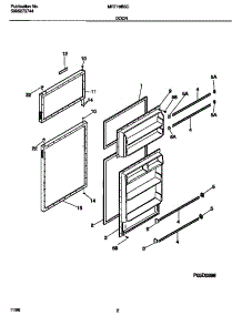 02 - Door parts for Frigidaire Refrigerator MRT18BSCW0 from AppliancePartsPros.com