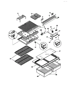 04 - Shelves / Controls parts for Frigidaire Refrigerator MRT18CSCW0 from AppliancePartsPros.com