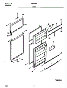 02 - Doors parts for Frigidaire Refrigerator MRT16CGEW9 from AppliancePartsPros.com