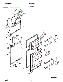 02 - Door parts for Frigidaire Refrigerator MRT18CSHW0 from AppliancePartsPros.com