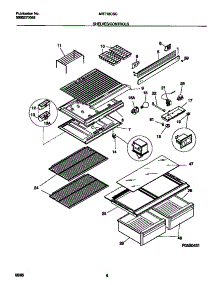 04 - Shelves / Controls parts for Frigidaire Refrigerator MRT18CSCD1 from AppliancePartsPros.com