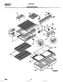 04 - Shelves / Controls parts for Frigidaire Refrigerator MRT18CSEW0 from AppliancePartsPros.com