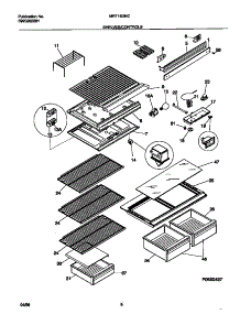 04 - Shelves / Controls parts for Frigidaire Refrigerator MRT18DNCD3 from AppliancePartsPros.com