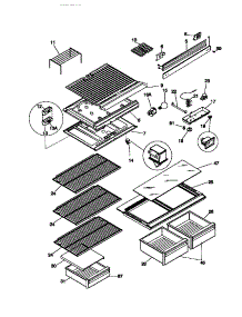 04 - Shelves / Controls parts for Frigidaire Refrigerator MRT18DNCZ0 from AppliancePartsPros.com