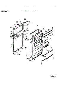 02 - Door Section parts for Frigidaire Refrigerator MRT18FNBZ1 from AppliancePartsPros.com