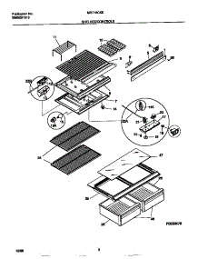 04 - Shelves / Controls parts for Frigidaire Refrigerator MRT18CSED1 from AppliancePartsPros.com