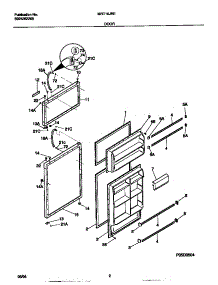 02 - Door parts for Frigidaire Refrigerator MRT18JRED0 from AppliancePartsPros.com