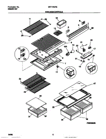 04 - Shelves / Controls parts for Frigidaire Refrigerator MRT18GRED0 from AppliancePartsPros.com