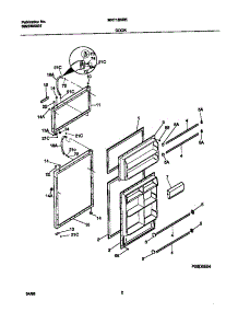 02 - Doors parts for Frigidaire Refrigerator MRT18NRED2 from AppliancePartsPros.com