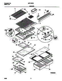 04 - Shelves parts for Frigidaire Refrigerator MRT18PNGW0 from AppliancePartsPros.com