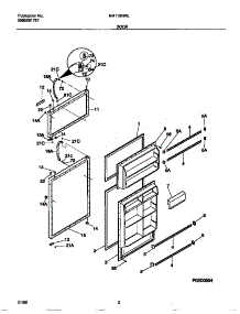 02 - Door parts for Frigidaire Refrigerator MRT18NREW1 from AppliancePartsPros.com