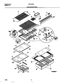 04 - Shelves / Controls parts for Frigidaire Refrigerator MRT18NREW1 from AppliancePartsPros.com