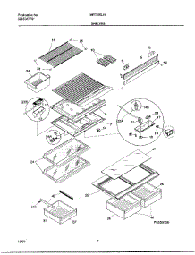 06 - Shelves parts for Frigidaire Refrigerator MRT18SJHW1 from AppliancePartsPros.com