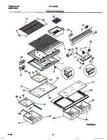 04 - Shelves / Controls parts for Frigidaire Refrigerator MRT18RNCW0 from AppliancePartsPros.com
