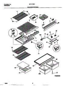 04 - Shelves / Controls parts for Frigidaire Refrigerator MRT21GNCD2 from AppliancePartsPros.com
