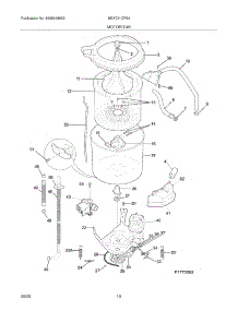 11 - Motor / Tub parts for Frigidaire Washer Dryer Combo MEX731CFS4 from AppliancePartsPros.com