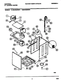 05 - Washer - Cabinet, Top Panel, Base parts for Frigidaire Washer Dryer Combo MLXE42RBW1 from AppliancePartsPros.com