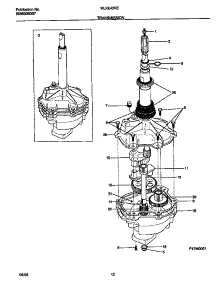 07 - Transmission parts for Frigidaire Washer Dryer Combo MLXE42RED4 from AppliancePartsPros.com