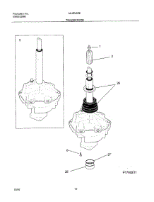 13 - Transmission parts for Frigidaire Washer Dryer Combo MLXE42REW7 from AppliancePartsPros.com