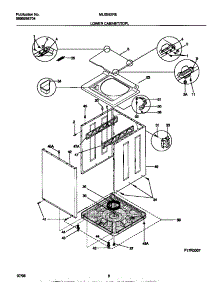 05 - Lower Cabinet / Top parts for Frigidaire Washer Dryer Combo MLXE62REW1 from AppliancePartsPros.com