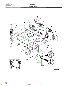 04 - Control Panel parts for Frigidaire Washer Dryer Combo MLXG62RBD3 from AppliancePartsPros.com