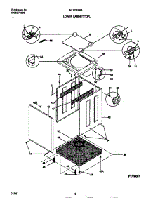 05 - Lower Cabinet / Top parts for Frigidaire Washer Dryer Combo MLXG62RBD3 from AppliancePartsPros.com