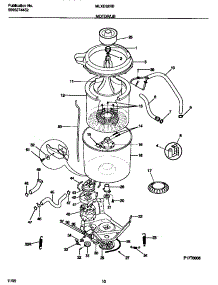 06 - Motor / Tub parts for Frigidaire Washer Dryer Combo MLXE62RBD2 from AppliancePartsPros.com